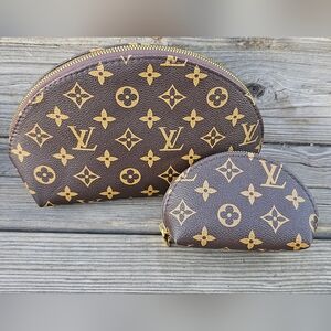 Monogram Brown Pouch Set